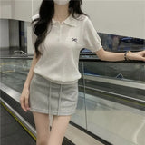 Of Arts And Arts Summer New Mahua Butterfly Embroidery Small Cicpic Design Sense Knitted Short Sleeve