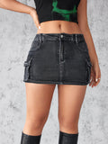 Summer New Cowboy Short Skirt Women Retro Elastic Tight Body Bag Hip