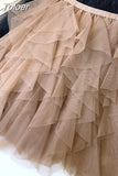 Women's Korean Elegant High Waist All-match A-line Irregular Elastic Waist Fashion Chic Short Skirt Spring Summer