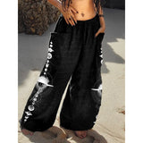 Fashion Loose-Fitting Broad Leg Trousers 3D Digital Printing D-Made Various Patterns Spring And