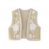 New Embroidery Cardigan Fashion Vest 6895023-Outfit
