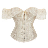 Girded Body Dress Retro Collar Collar Girded Corset Bras Shaped Black