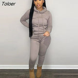 2 Piece Set Tracksuit Women Autumn Winter Fleece Warm Hoodies Top Long Pants Outfits Lounge Wear Jogger Suit