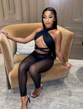Sexy Bandage Crop Top And Pant 2 Piece