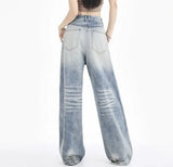 Vintage Blue Wash Baggy Boyfriend Jeans-Outfit