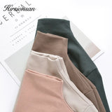 Half Turtleneck Long Sleeve T Shirt Women 2020 Spring Harajuku Solid Bottoming Pullovers 7 Colors Fashion Thin