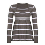 Y2K Striped Prepply Sweaters O Neck Retro Full Sleeve Jumpers Sweet Cute Pullovers Korean Chic Harajuku Tops