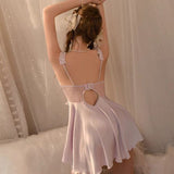 Lace Pajamas Women 2025 New Summer Pure Ice Silk Thin High-End Feel Chest Pad Sling