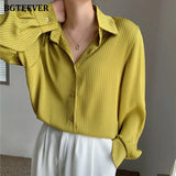 Office Ladies Striped Women Blouses Tops Full Sleeve Loose Women Shirts Elegant Spring Blusas Mujer