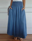 New Explosion Of Women's Fashion Casual To Hit The Broad Legs Tight Waist Bandwidth
