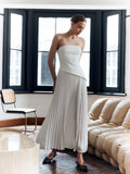 Women's Fashion Sexy Lady Sleeveless Shoulder Solid Color Bfold Mini