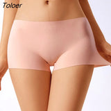Women Shorts Pants Females Stretch Seamless Shorts Mid-length Safety Boxer Briefs Safety Underwear Boxer