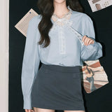 Toloer Collared Color Wave Point Skirt 24 Summer New Waist Simple Temperament Elegant Fashion Age Reduction Women's