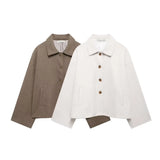 Women's Clothing Retro Casual Clip Long-Sleeved Single Buckle Hair Jacket