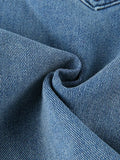 denim shorts with a five-pointed