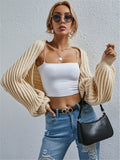 And Winter New Loose Knitted Cardigan Short Sweater Shawl