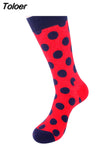 Classic Colorful Dot Printed Happy Socks Men Casual Combed Cotton Harajuku Socks Funny Crew Socks For