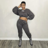 Solid Color Casual Fashion Winter Two-Piece
