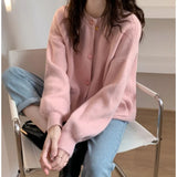 Style Autumn And Winter Style "Lazy Wind" Advanced Feeling With Minority Loose Soft Waxy Sweater Jacket Women's Knitted Cardigan-Outfit