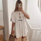 New Women's Wear T-Shirt Style In The Long-Term Solid Shirt Dress