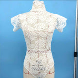 Women's Sexy Sissy Lace Bandage See Through Lingerie Nightwear G-String Underwear Erotic Jumpsuit-Outfit
