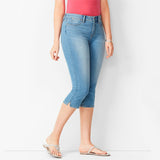 Women's 7-Point Jeans Slim Middle-Waisted Denim 7-Point Women's