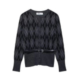 Women's Clothing 2025 Spring New With Belt Rhumin Sweater Jacket + Open Skirt