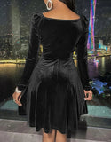 Sexy V Neck Long Sleeve Velvet