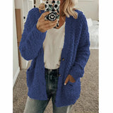 Wish 2025 Autumn And Winter Explosion Women's Fashion Casual Sweater Coat Size