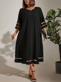 Women's Clothing 2025 Spring New Splicing Round Collar Elegant