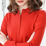 Pullovers women's knitted jacket Sweaters cardigan for women jumper Turn Down Collar knitting Tops Female plus