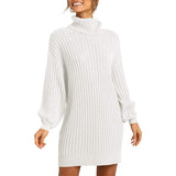 Toloer And Winter New Women's Turtleneck Medium Long Sweater Sweater