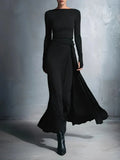 Women's Dress Irregular Sexy Body Dress Temperament Folded