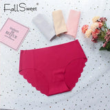 3 pcs/lot ! Seamless Panties Women Solid Sexy Underwear Mid Waist Briefs M to
