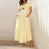 Spring And Summer Sexy Sex Hollow Female Senior Sense Body Out-Back Vacation Style Long