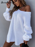 Spring 2022 Party Club Knitted Dress Women Clothing New Year Plus Size Casual Long Sleeve Sexy V Neck Mini