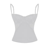 Women's Y2K Vintage Crop Camisole Floral Lace Patchwork Summer Backless Spaghetti Strap Tank Tops Sleeveless T-Shirts-Outfit