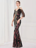 Sequin Strap Mermaid Long Evening