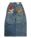 Wide-Leg Jeans Men Y2K Hip-Hop Harajuku High-Quality Street Rest-Outfit