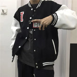 Jacket Women Casual Letter Print Oversized Men's Jacket Hip Hop Couples Loose Varsity Jackets Harajuku Bomber