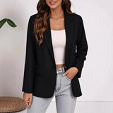 Wish Spring And Autumn Fashion Splicing Collar Repair Cardigan Temperament