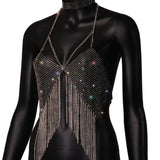 Toloer Type Sequins Slim Short Money Inside The Sling Type Anti-Light Black Small Vest