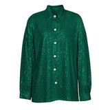 Sparkly Two-piece Set Party Outfits For Womens Sequin Top Blouse Shirt And Pants Suit Female Luxury Evening Tracksuit