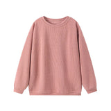Large-Size Women's Fashion Leisure Daily Solid Color Buff Long-Sleeved Collar Collar