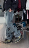Vintage Denim Star Patch Boyfriend Jeans-Outfit