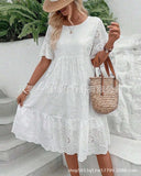 Fashion New Wish Hot Sale Solid Cotton Embroidery Lace Hollow