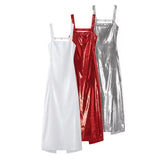 New Style Socialite Stylish Square Collar Vest Evening Dress With Bare Back Sequined Dress-Outfit
