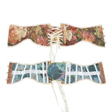 New Oil Painting Rich And Expensive Peony Flower Short Girded Waist 16Cm3 Buckle Fish Bone Support Waist Seal Lolita Waist