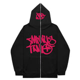 New High Street Hip-Hop National Tide Printing Zipper Clothing Fashion Fashion Couple
