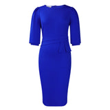 Women's 2025 Summer New Round Collar Folded Temperament Fashion OL Tongle Pencil Skirt